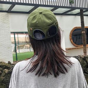 Gorra de piloto con gafas de sol, gorra de béisbol de algodón transpirable, protección solar para adultos, primavera y verano - Product Image 4