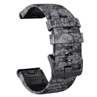 Camouflage Silicone Easyfit Strap Montre Intelligente Extérieure 22mm 26mm Quickfit Bandes Pour Garmin Watch Band Fenix 7X 6X Pro forerunner