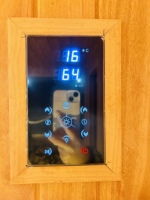 Sauna extérieur moderne en bois de pruche massif, pour 2 à 4 personnes, avec poêle électrique 6KW, pour la maison et la salle de bain