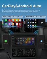 Radio para Auto BQCC 2 DIN de 6.86 Pulgadas con Cámara para Auto, Carplay Inalámbrico/Alámbrico, Android Auto, Estéreo, Radio FM, Reproductor Multimedia para Chevrolet GMC 1995-2002