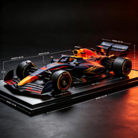 Modèle de voiture de course à l'échelle 1:2 en résine, haute simulation, ornement de collection pour exposition, événements et affichage artistique, vente en gros
