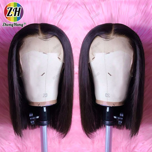 12a bán buôn chân tóc ngắn Bob ren phía trước Tóc Giả Brazil con người Trinh Nữ tóc 100% ren phía trước Tóc Giả 13*4 tóc con người tự nhiên Nhà cung cấp - Product Image 1