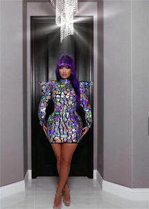 Mini abito da festa maniche lunghe Space Mermaid Unicorn abiti formali - Product Image 2