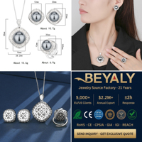 Laiton plaqué platine 16-12mm gris perle carré femme ensemble de bijoux pour anniversaires