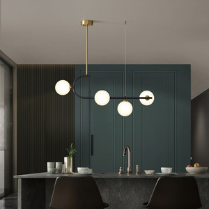 โคมไฟเพดานดีไซน์นอร์ดิกโมเดิร์นมินิมอล ทำจากทองแดงทั้งหมด เหมาะสำหรับห้องอาหาร บาร์ เคาน์เตอร์ สำนักงาน โคมไฟระย้า - Product Image 5