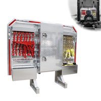 Protector de Cabina Universal para Camión de Plataforma de 68"x80", de Aluminio, con Gabinete Central Cerrado y Bloqueable para Herramientas
