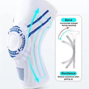 Genouillère élastique avec anneau en gel de silicone pour la course à pied, le basketball et la gym - Product Image 1