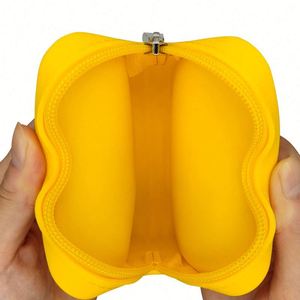 Factory Fashionable Silicone Small Coin Purse Zipper Candy Mini Makeup Bag Waterproof Square Earphone Pouch for Travel - Product Image 6