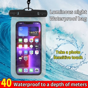 Nhà máy trực tiếp huỳnh quang không thấm nước Túi điện thoại, chất lượng cao trong suốt <span class=keywords><strong>TPU</strong></span> trường hợp điện thoại không thấm nước - Product Image 4
