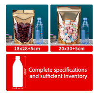 Pochette en plastique transparente à fermeture éclair brillante imprimée sur mesure pour emballage alimentaire de nouilles de lait anti-odeur d'aliments pour bébés