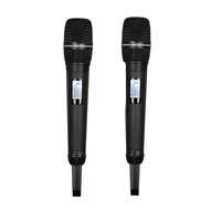 Mikrofon Nirkabel GSD-HY-901 Harga Terjangkau UHF Dual Channel Handheld Jangkauan Jauh untuk Shure