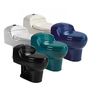 Hete Verkopende Mode Populaire Luxe Kleur Westerse Toiletten Keramische Toiletpot Uit Één Stuk Voor Zuid-Amerika