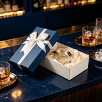 Boîte à parfum de comptoir avec bouteille de parfum et gobelet, coffret cadeau parfumé, emballage cadeau en gros, sur mesure
