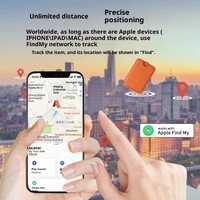 Cartera Ultrafina con Rastreador GPS, Localizador Antipérdida MFI, Compatible con la Aplicación Find My de iOS, Control por Aplicación, Batería de Litio