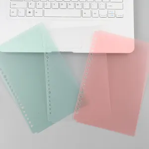 Lỗ Đục Lỗ Trước PP Rõ Ràng Frosted Budget Planner Tái Sử Dụng Đĩa Binding Notebook Cover