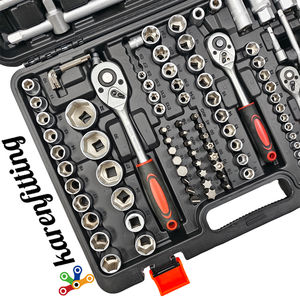 Set kunci pas soket mekanik mobil, Kit perbaikan otomatis profesional dengan casing alat rumah tangga - Product Image 2