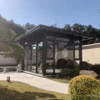 Gazebo en aluminium à toit composite, style moderne et luxueux, respectueux de l'environnement, longue durée de vie, abri de jardin extérieur, pavillon