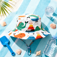 Chapeau Bob Unisexe pour Enfants, en Coton 100%, à Rayures et Motifs de Dessins Animés, à Large Bord Réglable, Idéal pour la Plage, les Activités de Plein Air et la Protection Solaire Estivale