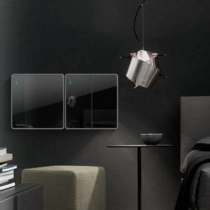 Interruttori e Prese Elettriche da Parete in Vetro Temperato di Tendenza, 1/2/3/4 Gang, Colori Grigio/Nero/Oro - Product Image 6