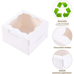 Biểu tượng tùy chỉnh buổi chiều trà Pastry sô cô la bánh bánh hộp giấy dập nổi bao bì thực phẩm - Product Image 2