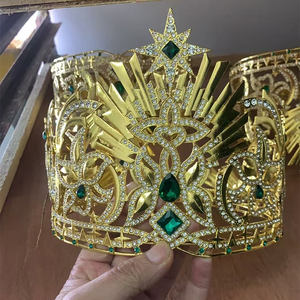 มงกุฎและที่คาดผมประดับเพชรเทียมโลหะผสมแบบกำหนดเองสำหรับการประกวดนางงามจักรวาล - Product Image 2