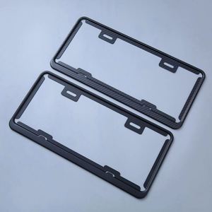Carbon Fiber Pattern Stainless Steel <b>License</b> Plate <b>Frame</b> for Cars, Durable Decorative Auto Tag Holder Gift - Product Image 2