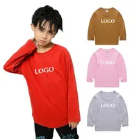 Voeg Uw Eigen Logo 100% Gekamd Katoen Custom Over Kids T-shirt Effen