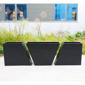 Mueble <span class=keywords><strong>urbano</strong></span> para exteriores, <span class=keywords><strong>jardineras</strong></span> creativas de metal para exteriores, parque de jardín exterior, caja de planta de acero galvanizado, macetas para exteriores - Product Image 4
