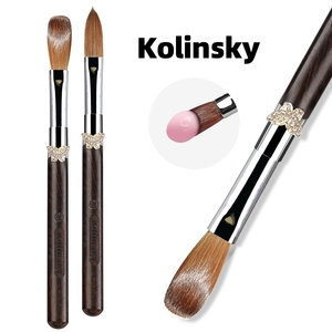 Nouvelle brosse à ongles en bois de santal violet 100% Kolinsky acrylique poussière <span class=keywords><strong>sur</strong></span> la colle à ongles nettoyage air Uv Gel Kolinsky brosse pour ongles en acrylique - Product Image 2