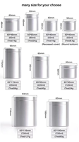 Pot en aluminium pour culture de thé, emballage métallique de marque, poudre de café, de qualité alimentaire, en étain, 50 unités