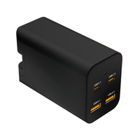 Chargeur rapide double type-C et 2 ports USB-A 100W PD3.0 PPS avec QC3.0 pour ordinateur portable, appareil photo, écouteurs et utilisation en voyage