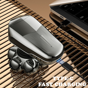 5-in-1 Multifunctional Men's Electric <b>Shaver</b> IPX6 Waterproof Magnetic Head USB Rechargeable Rotary <b>Shaver</b> for <b>Face</b> & Body Use - Product Image 3
