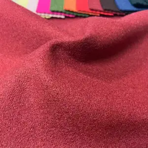 Einfarbig beliebteste Stoff benutzer definierte Strick gebürstet warme Wolle Kleidung Stoff für Kleidungs stücke