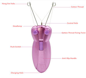 Épilateur électrique portable, design papillon, fil de coton pour le visage, épilateur pour l'élimination des poils du visage - Product Image 5