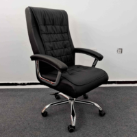 Chaise de bureau de direction de luxe, ergonomique, pivotante, en cuir, avec massage, inclinable et réglable