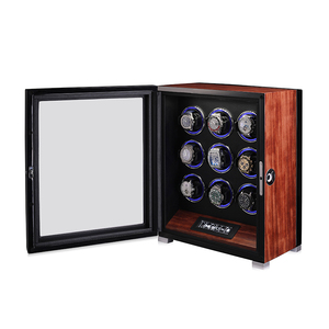 <span class=keywords><strong>Remontoir</strong></span> de <span class=keywords><strong>montre</strong></span> de luxe en noyer 9 fentes pour montres automatiques pour hommes <span class=keywords><strong>prix</strong></span> d'usine serrure à empreintes digitales sur mesure - Product Image 1