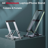 Support de téléphone portable universel en alliage d'aluminium, support pliable réglable portable en métal