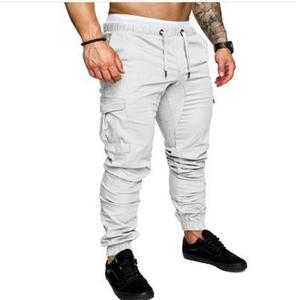 All'ingrosso abbigliamento sportivo Casual da Jogging in cotone tinta unita <span class=keywords><strong>pantaloni</strong></span> <span class=keywords><strong>con</strong></span> <span class=keywords><strong>tasche</strong></span> <span class=keywords><strong>laterali</strong></span> Logo personalizzato da uomo <span class=keywords><strong>pantaloni</strong></span> da Jogging <span class=keywords><strong>Cargo</strong></span> - Product Image 5