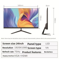 Monitor de Escritorio HD Plano con Panel ASV de 24/27/32 Pulgadas, Pantalla LCD con Retroiluminación LED, Sin Bordes, Color Beige, Tiempo de Respuesta de 5ms, Interfaz de 60Hz-165Hz