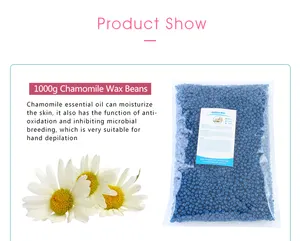 Harga Grosir Dipilatory Chamomile 1Kg Lilin Kacang Penghilang Rambut Azulene Wax Keras Penghilang Rambut untuk Penghilang Rambut