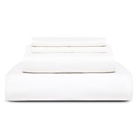 Ensemble de draps de lit en microfibre de luxe pour hôtel ensemble de 4 pièces en polyester tissé à motif uni King Size à poches profondes à usage domestique et hospitalier