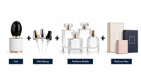 Botella de Perfume de Vidrio con Forma de Concha en Relieve, 50ml 100ml, Vacía, Recargable, con Pulverizador y Tapa Dorada, Envase Cosmético para Perfume
