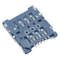 Adaptateur de carte Sim SMT SMD Type Connecteur de prise de carte Micro Sim H = 1.8 6 broches
