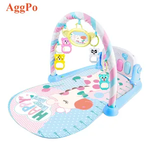 Pedal bayi mainan piano anak 0-1 tahun kebugaran bayi bingkai musik selimut permainan piano pendidikan dini tikar merangkak untuk meningkatkan minat