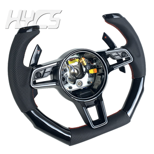 Volante Deportivo para Automóvil con Forma de F1 para Porsche Panamera Cayenne 957 911 958 970 92A, Negro <span class=keywords><strong>Piano</strong></span> y Fibra de Carbono - Product Image 2