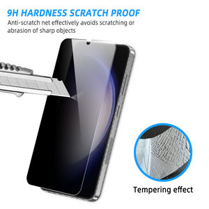Écran de confidentialité pour Samsung Galaxy S24 <span class=keywords><strong>verre</strong></span> <span class=keywords><strong>trempé</strong></span> <span class=keywords><strong>Ultra</strong></span> pour SamsungS24 S23 S22 <span class=keywords><strong>S21</strong></span> Anti-espion avec déverrouillage par empreinte digitale - Product Image 4