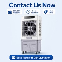 Enfriador de Aire Evaporativo con Control Remoto FJ-1120DLR, Fabricante, 8000 CMH, Tanque de Agua de 60L, 200W, Suministro Directo de Fábrica en China, Venta al Por Mayor