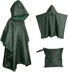 Wuqi — Poncho de pluie en plein air pour adultes, sac à dos personnalisé, imperméable, léger, taille personnalisée