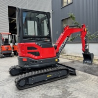 Mini-excavatrice sur chenilles 2,5 tonnes avec moteur et pompe pour travaux de construction, livraison gratuite, à vendre