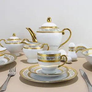 Kraliyet porselen sofra takımı yemek setleri kişiselleştirilmiş lüks ince porselen altın kaplama 102 kişi için 37 adet 6/8 adet yemek takımı